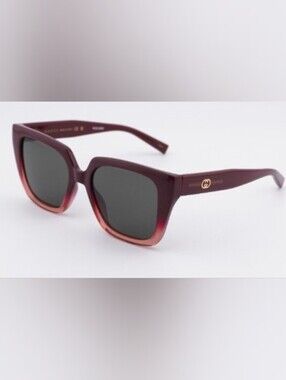 Gucci Burgundy to Red Gradient Square Sunglasses